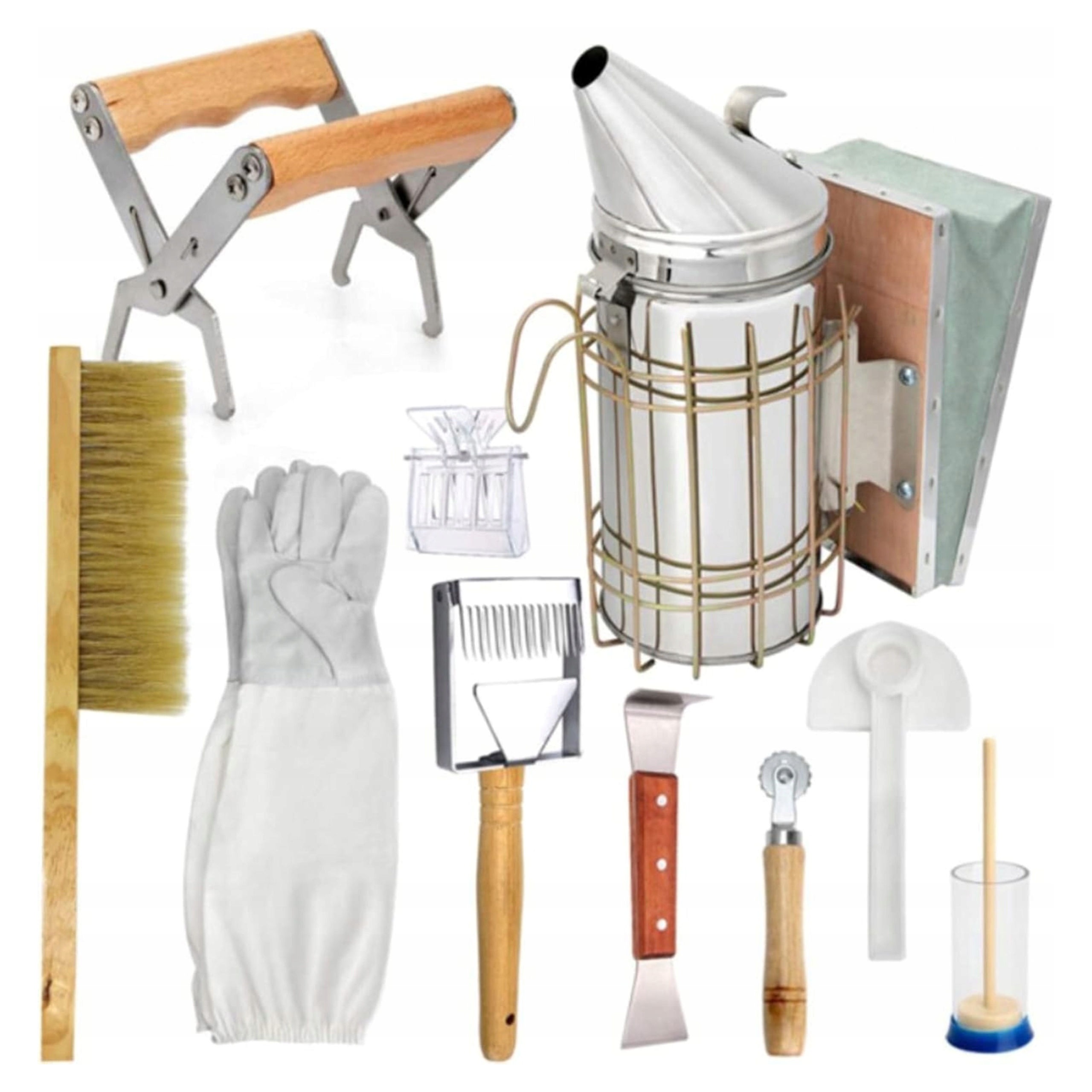 Velká Včelařská Sada Podsávačka Dláta Uchopovač Rýč 10 dílů