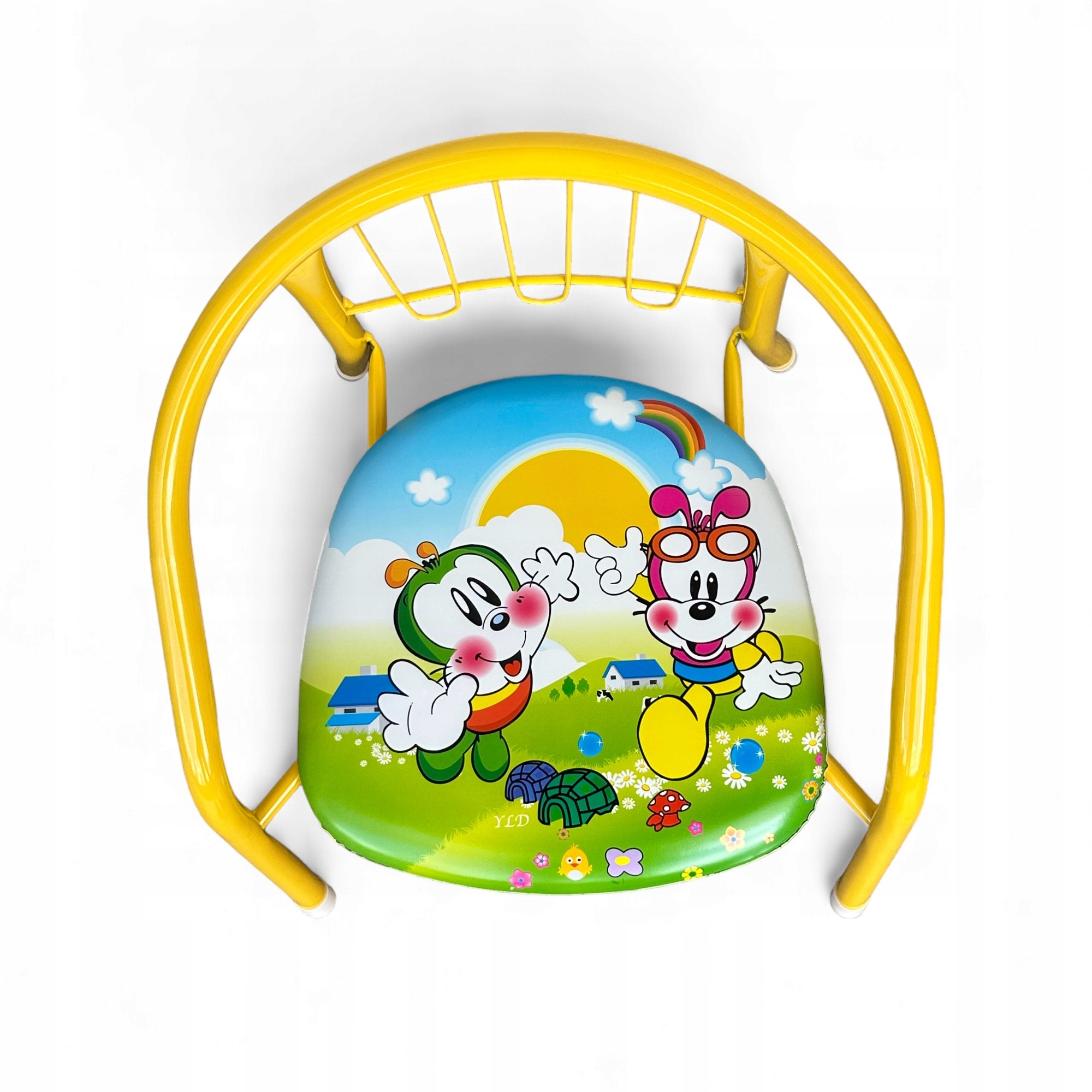 KRZESEŁKO PISZCZĄCE DZIECIĘCE 35 CM FOTELIK METALOWY DO DOMU OGRODU DZIECKA EAN (GTIN) 5902663921010