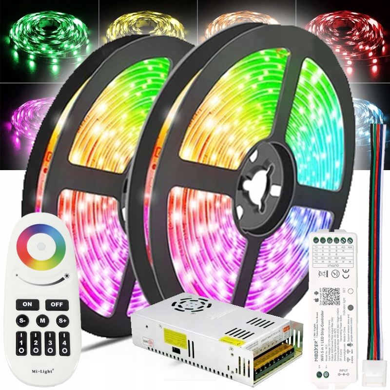 Kolorowa Taśma Led Rgbw Pasek Rgb Biały Neutralny Listwa Tryby 5m