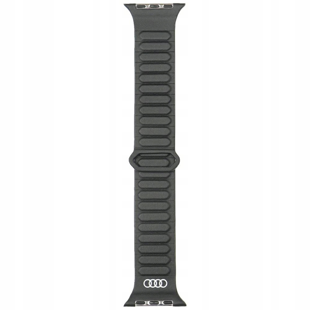 Magnetický řemínek s logem Audi a syntetickou kůží pro Apple Watch 44/45/46/49m