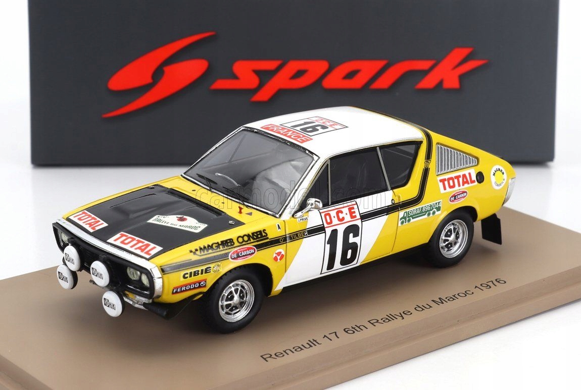Renault R17 J.Prive Rallye Du 1976 1/43 Spark
