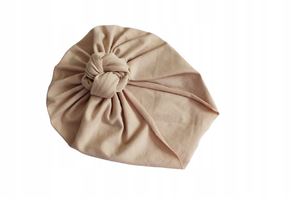 

Czapka turban beż nude Lekki pączek 38-40