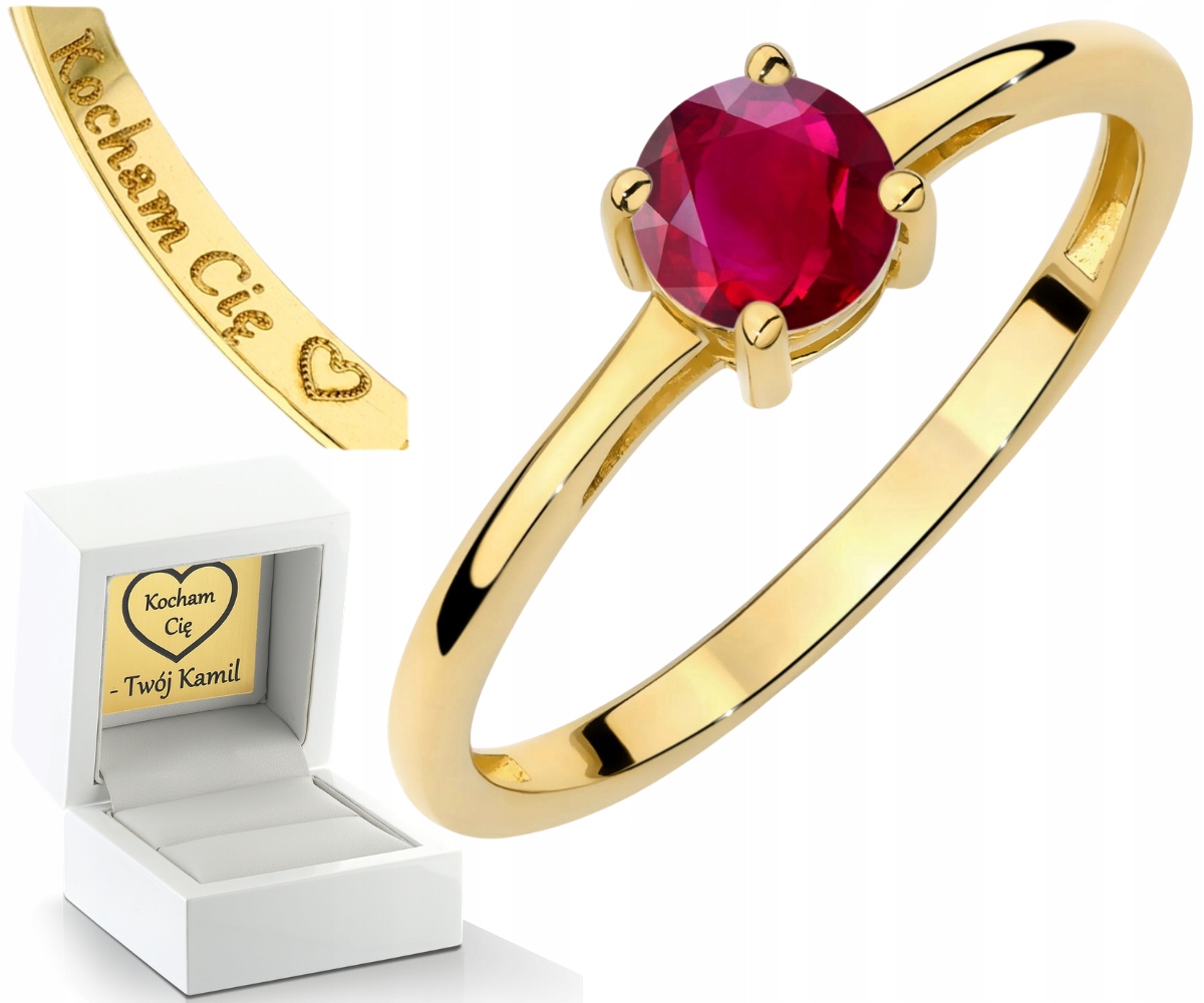 Zlatý Prstýnek S Rubínem