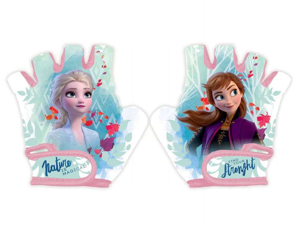 Rękawiczki rowerowe dziecięce XS - Disney FROZEN II Materiał dominujący elastan
