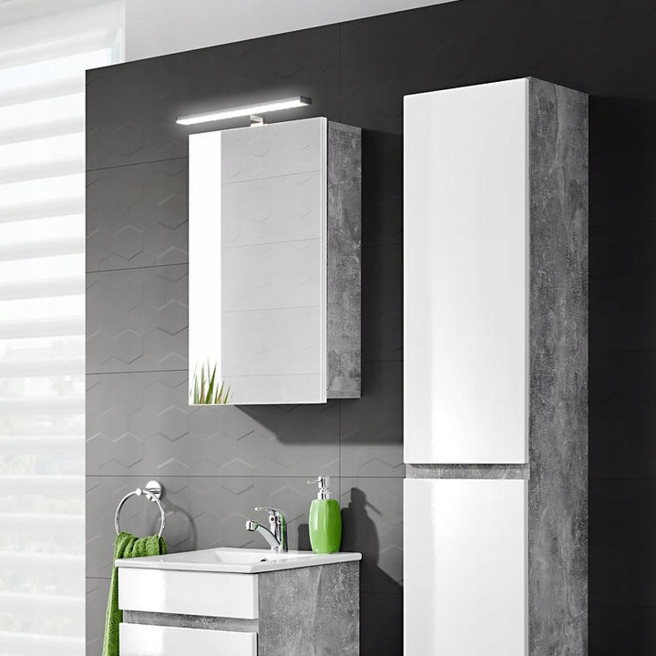 KINKIET ŁAZIENKOWY CZARNY 10W NAD LUSTRO/SZAFKĘ Głębokość produktu 10.2 cm