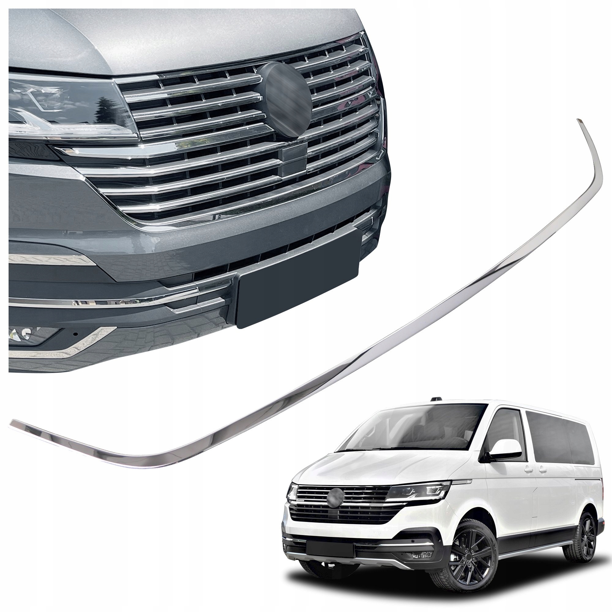 Lišta atrapy predného maskovača grilu pre Vw Caravelle VI T6.1 2019-