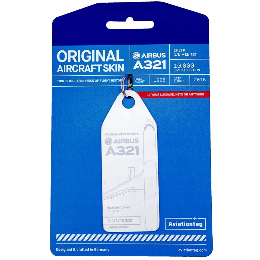 Брелок METROJET AIRBUS A321 EI-ETK AVIATIONTAG