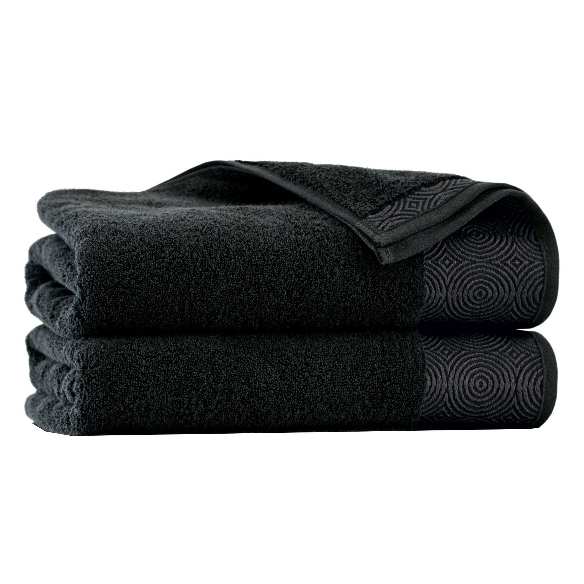 Komplet ręczników 50x90 70x140 Zwoltex elipseczarny