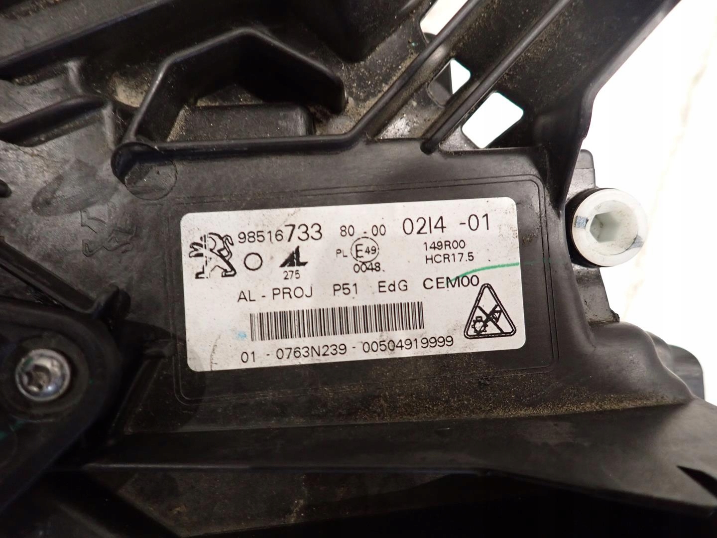 light front front left PEUGEOT 308 T10 2021- FULL LED 9851673380