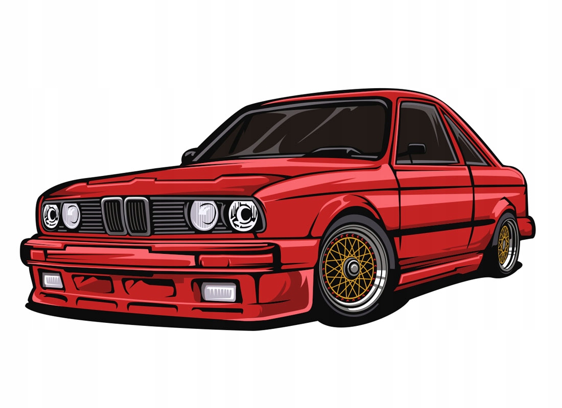 

Naklejki na ścianę Samochód bmw retro car