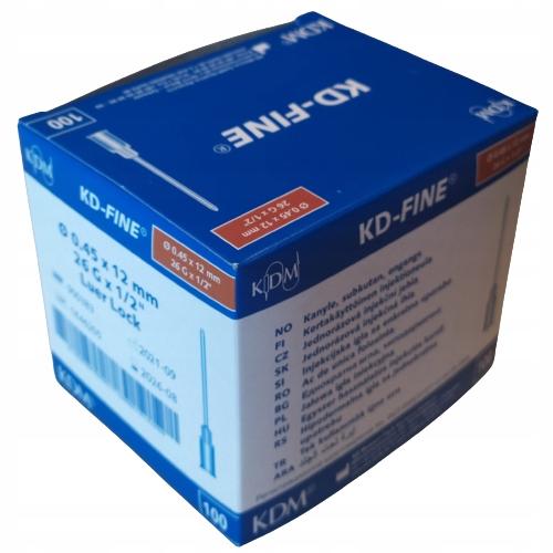 

Igły iniekcyjne 0,45x12 op.100szt.