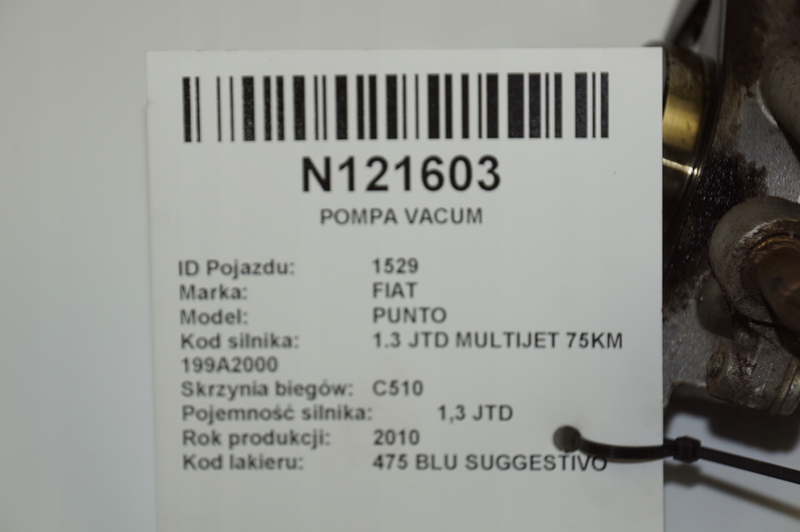 Pompa VACUM 73501167 FIAT PUNTO EVO