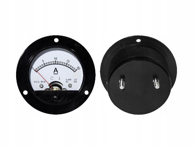 MIERNIK ANALOGOWY AMPEROMIERZ OKRĄGŁY 20A