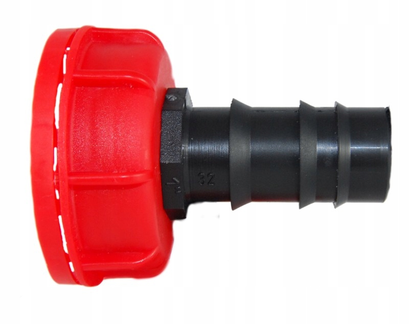 Łącznik wciskowy prosty fi32mm+nakrętka plastikowa Materiał plastik