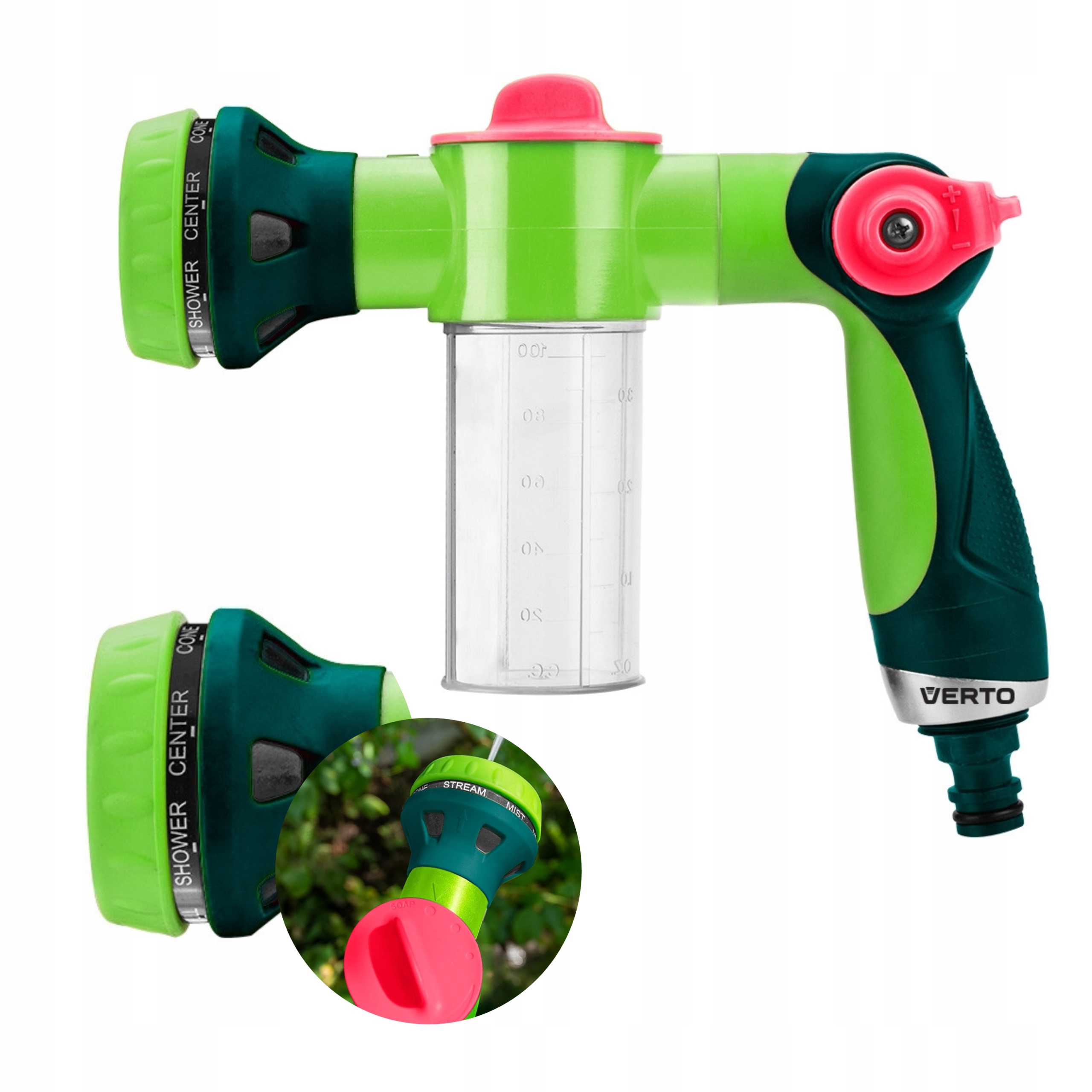 VERTO ZRASZACZ PISTOLETOWY +POJEMNIK OPRYSKIWACZ