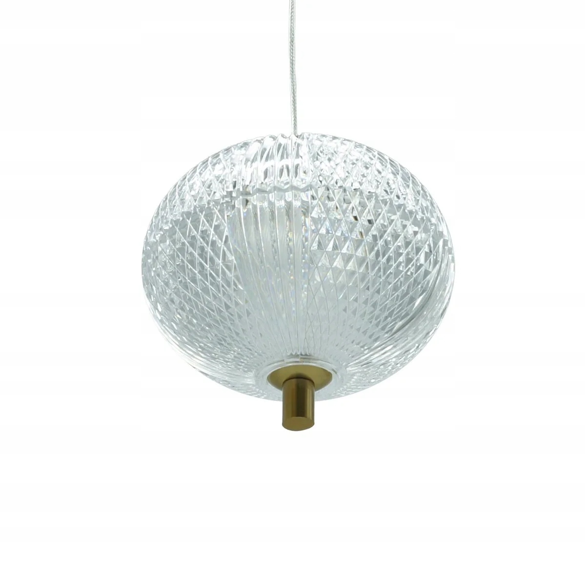 Závěsná lampa ozdobná Led koule křišťálová 15 cm glamour IdeaLed