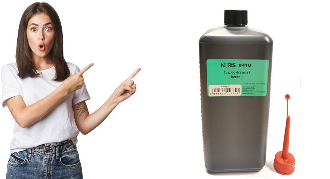 Tusz do drewna i betonu Noris czarny 1L