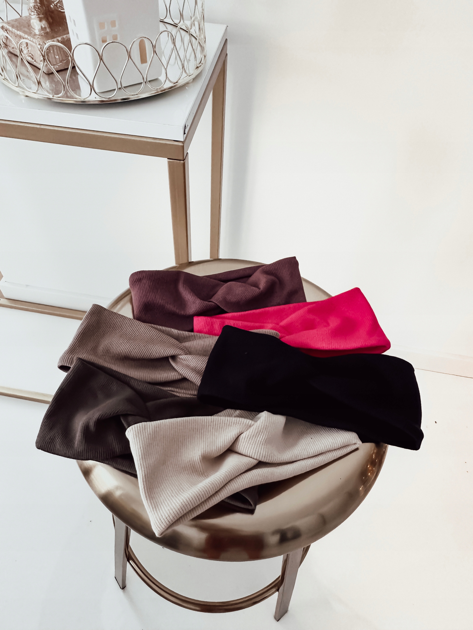 OPASKA NA GŁOWĘ USZY TURBAN BAWEŁNIANA OPASKI CZEKOLADA PRĄŻEK Kolor brązowy