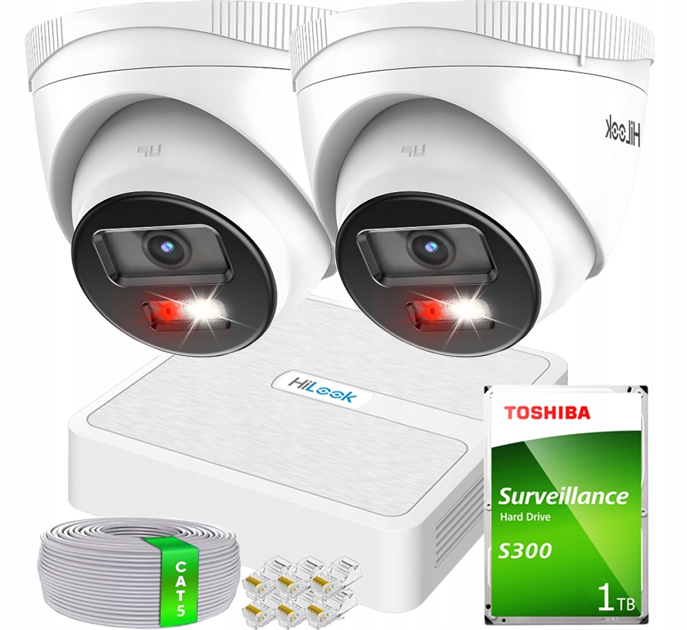 Sada Ip monitorování pro rozšíření 2 kamer 2Mpx rekordér 4CH Disk 1TB