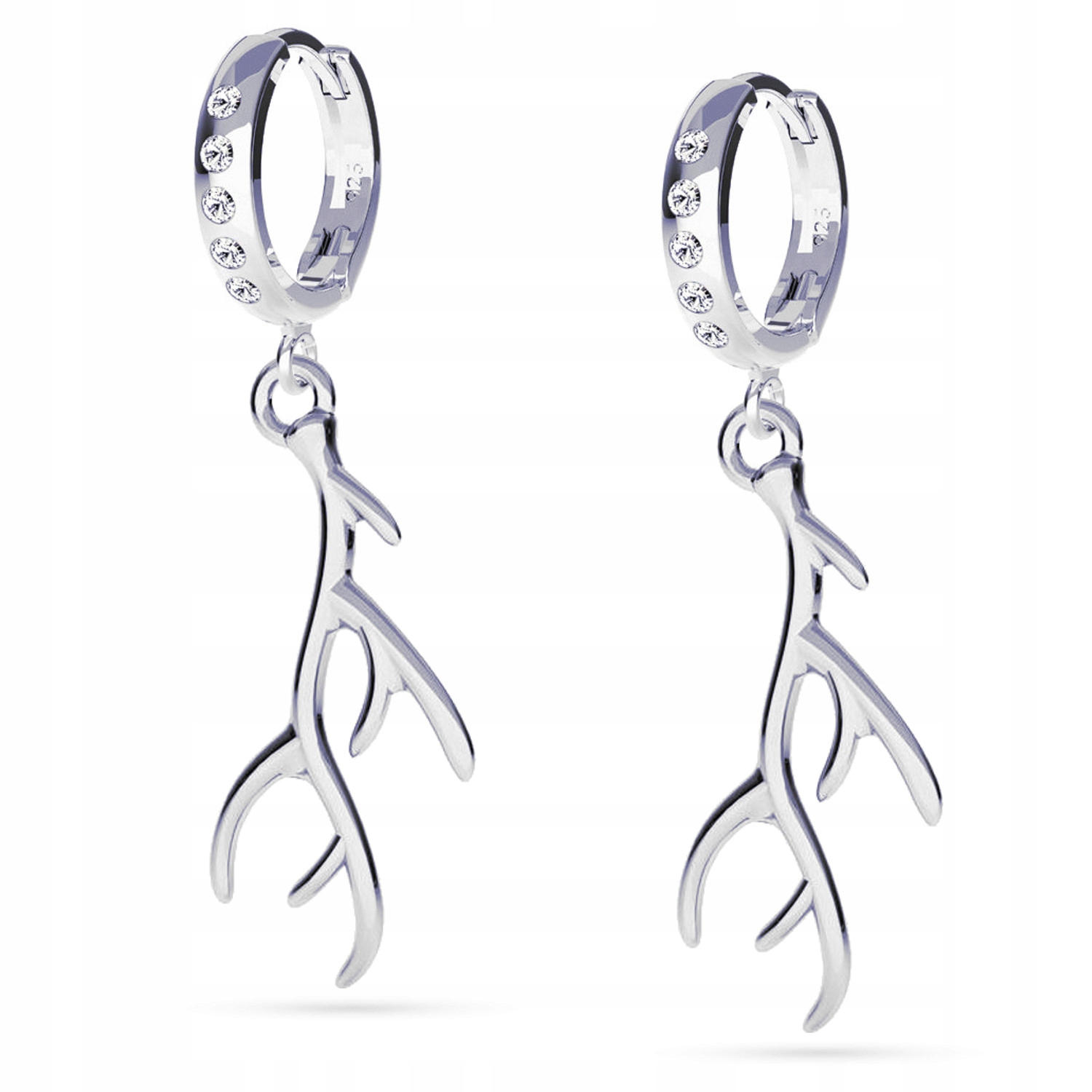 Parohy Rohy Jelena Stříbrné náušnice pouta stříbro 925