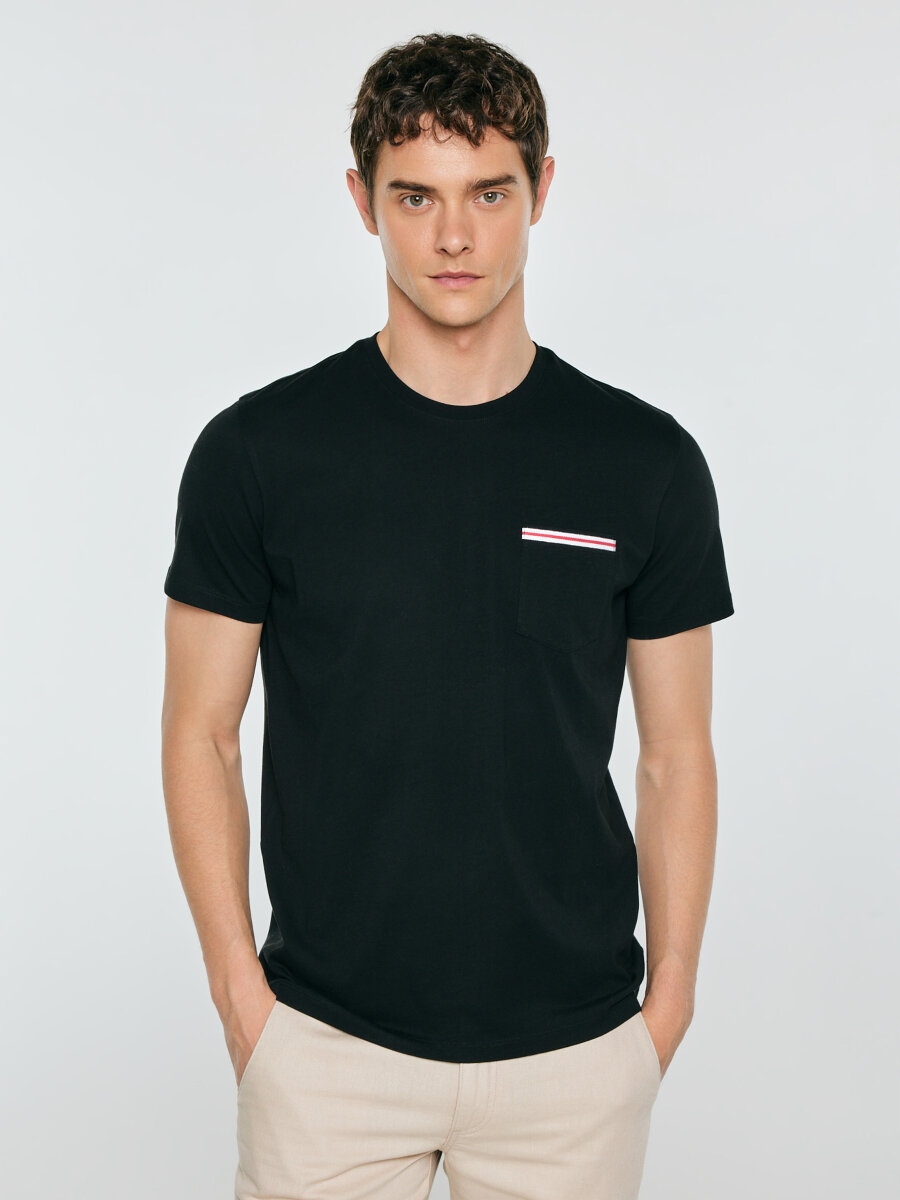 Big Star Tričko s kapsou černé Toms 906 3XL