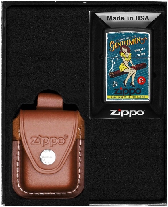 Sada Zippo Zapalovač Cigar Girl dárková No2