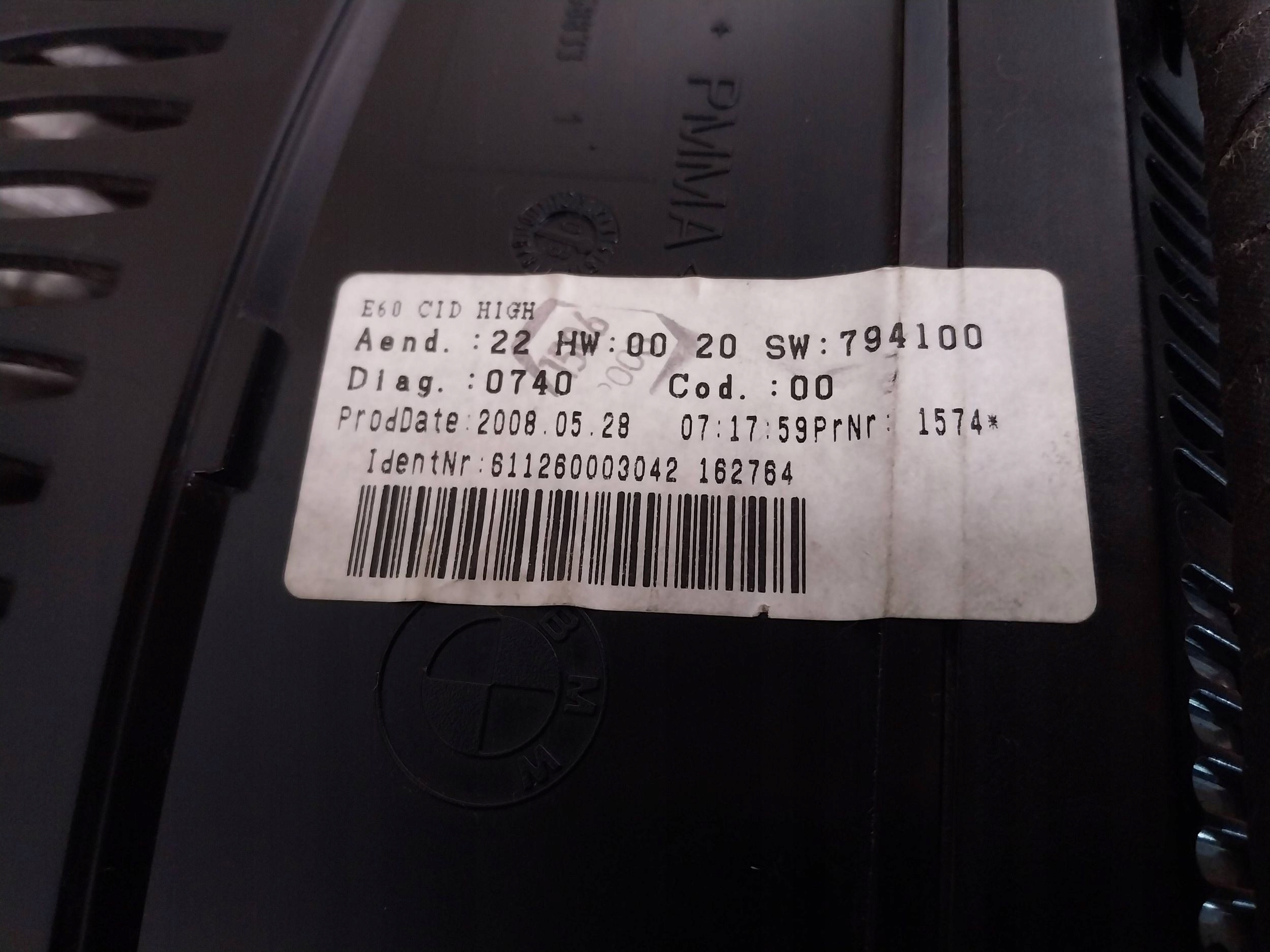 EKRAN display navigácie 9151978 BMW E60 E61 E63 E64 E90 E91