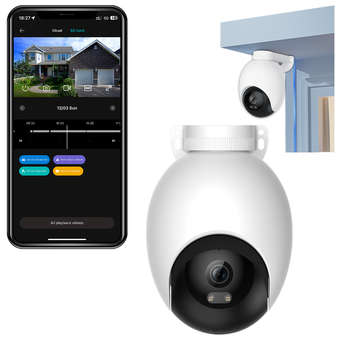 Imilab EC6 Kamera zewnętrzna monitoring do monitoringu posesji Syrena