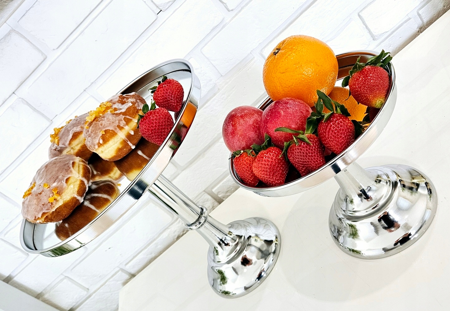 PATERA TACA CIASTA BABECZKI OWOCE BC2970M SREBRNA Marka Madex