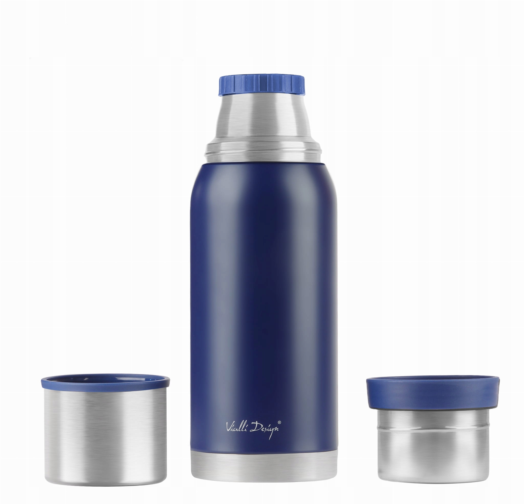 Turistická termoska 2 šálky Fuori Tmavě modrá praktická 1L