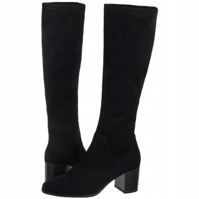 Dámské kozačky Caprice černé 9-25503-45 044 Black Stretch Vegan