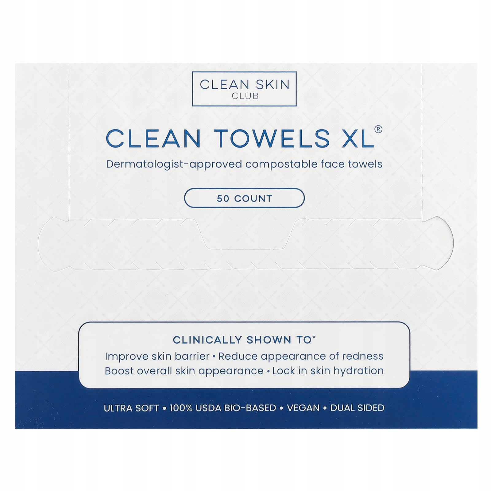 Clean Skin Club, Clean Ručníky, XL, 50 ks