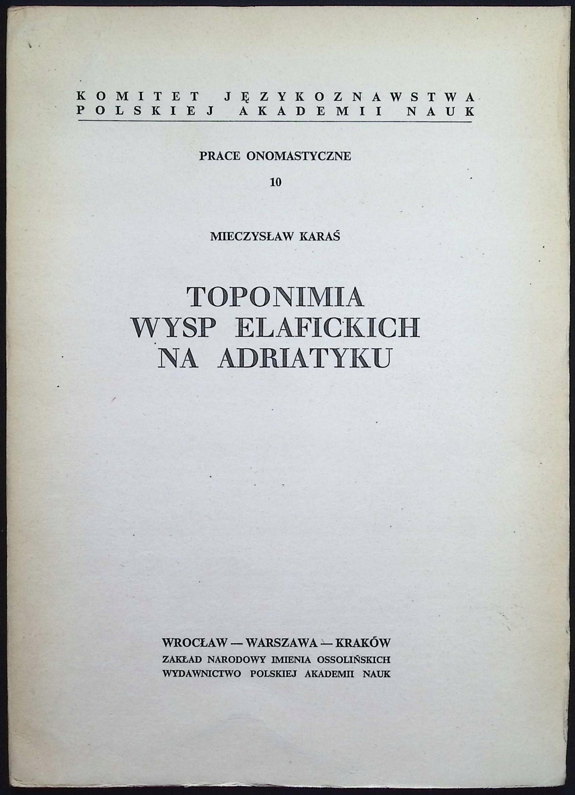 Toponimia wysp elafickich na adriatyku