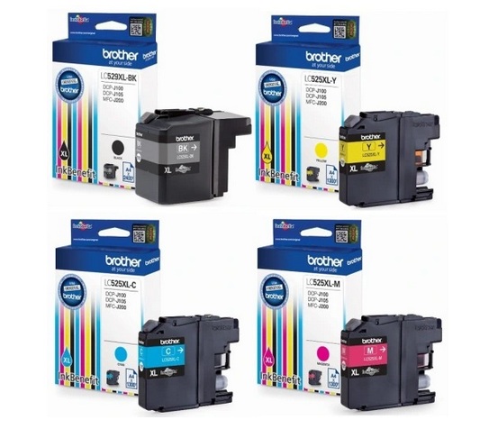 Sada inkoustů Brother LC525XL LC529XL-BK DCP-J105