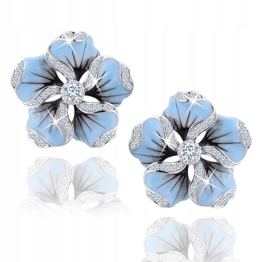 Rhodiované Stříbrné náušnice , náušnice stříbro 925