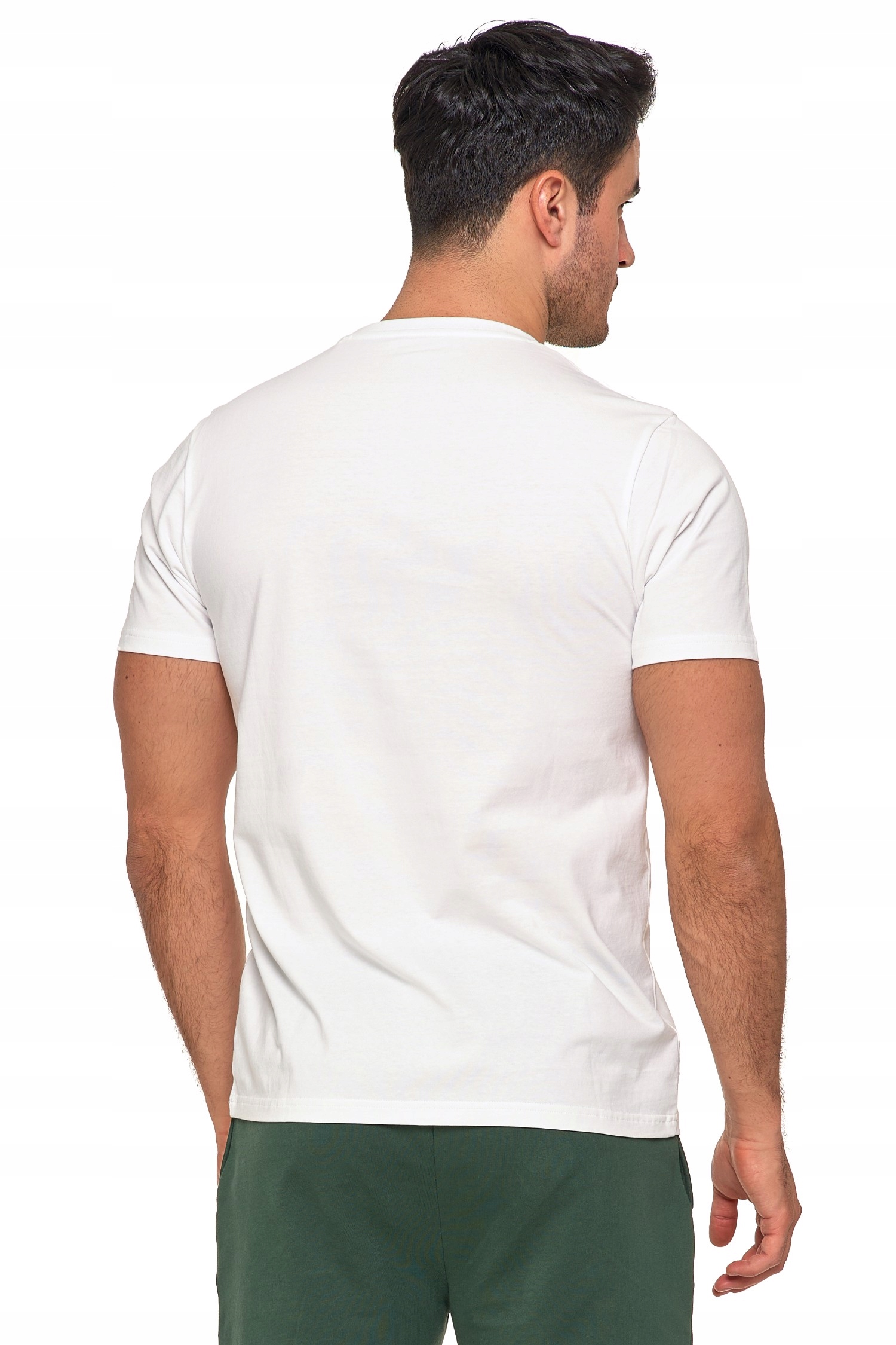 BIAŁA KOSZULKA MĘSKA KRÓTKI RĘKAW BAWEŁNIANA T-SHIRT NADRUK GÓRY MORAJ XXL Rozmiar XXL