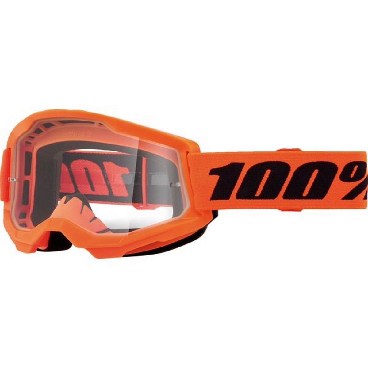 Gogle 100 PROCENT STRATA 2 YOUTH JUNIOR NEON ORANGE - Kolor Pomarańczowe