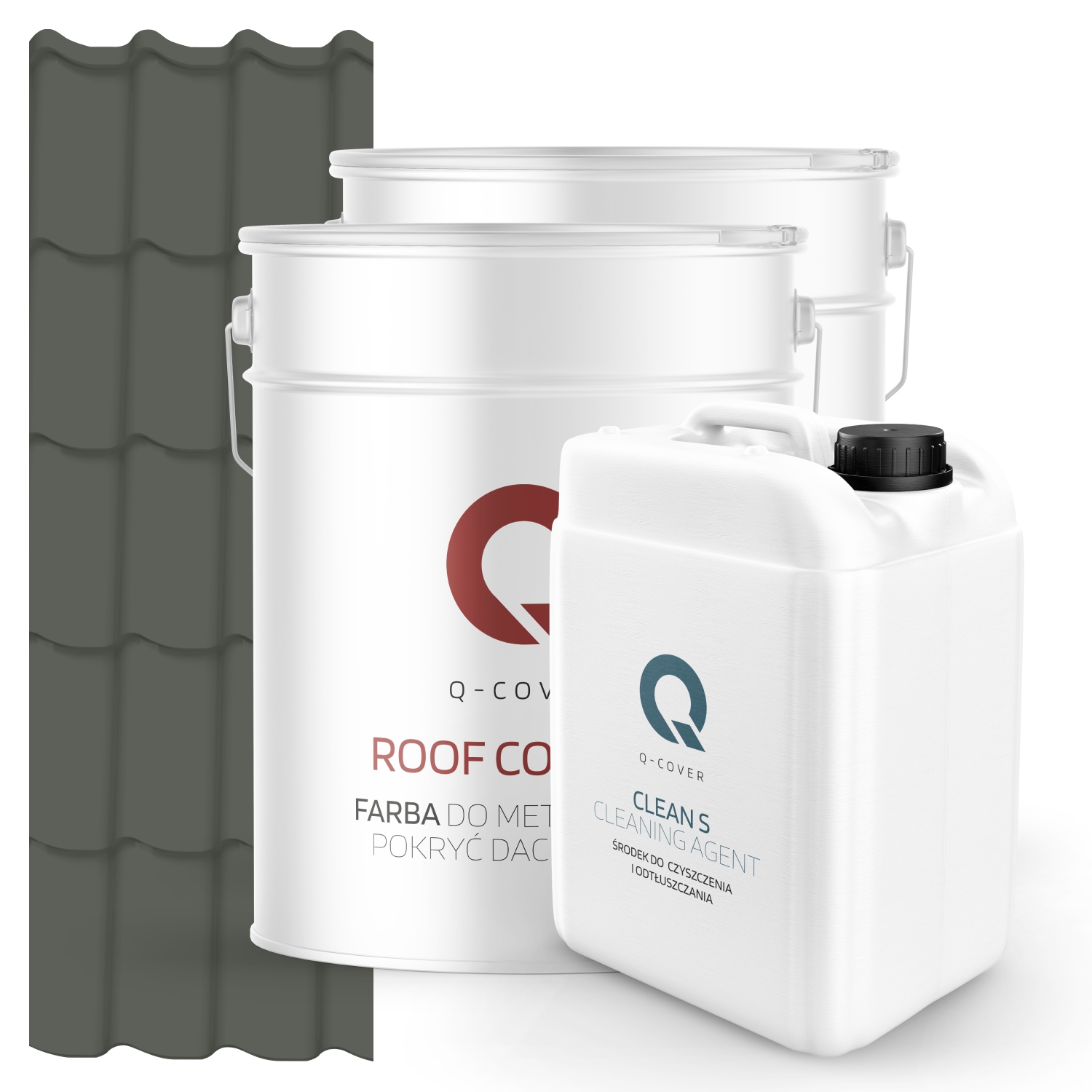 Farba Strecha Metal Podklad Odmasťovač Sivá Zelená Ral 7009 74 m2 Satén