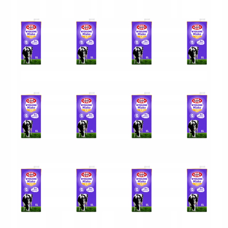 Mlekovita Mleko Uht 1,5% tłuszczu 1l Wydojone bez laktozy X12