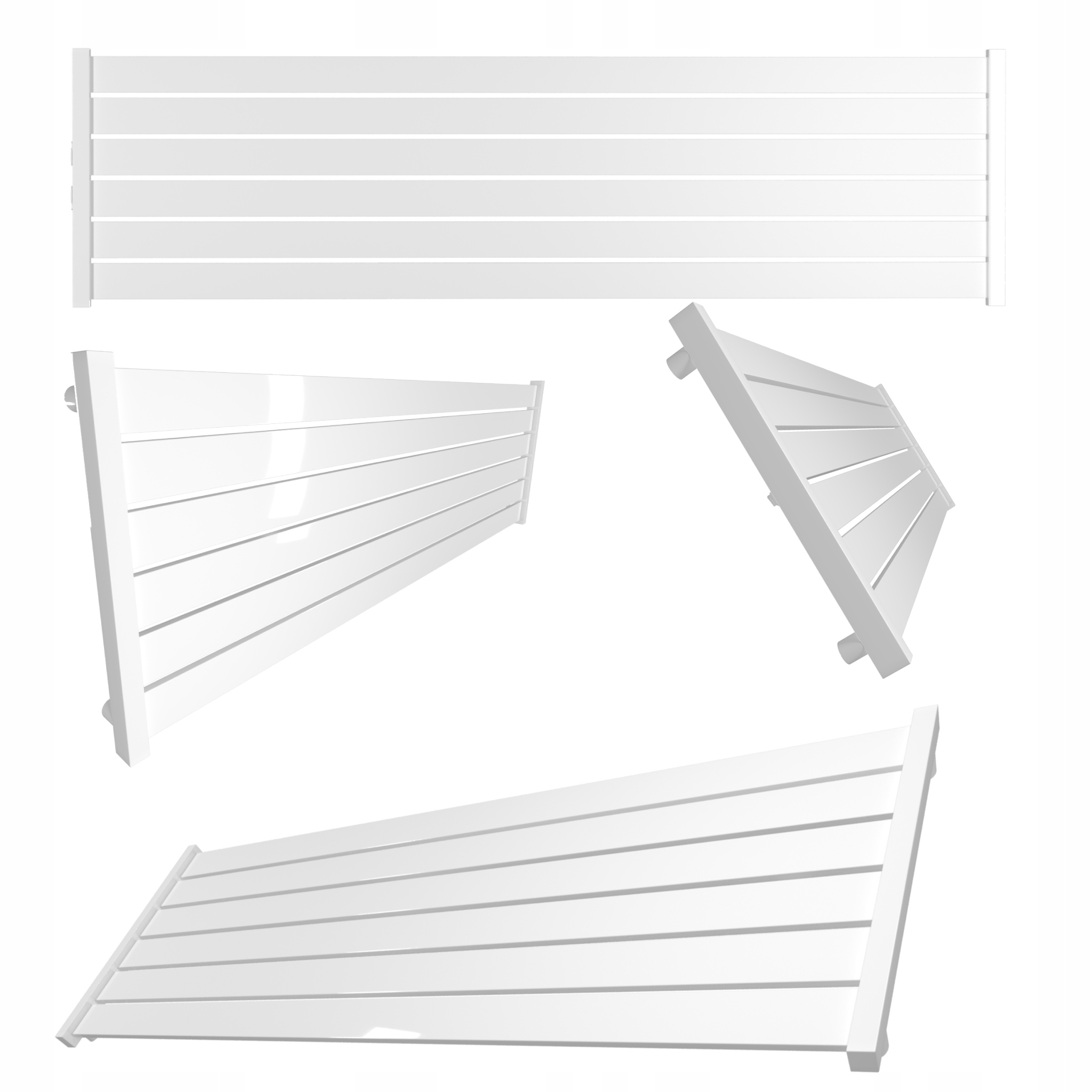 Dekorativní radiátor Lotus úroveň 61x160 Bílý Lesk