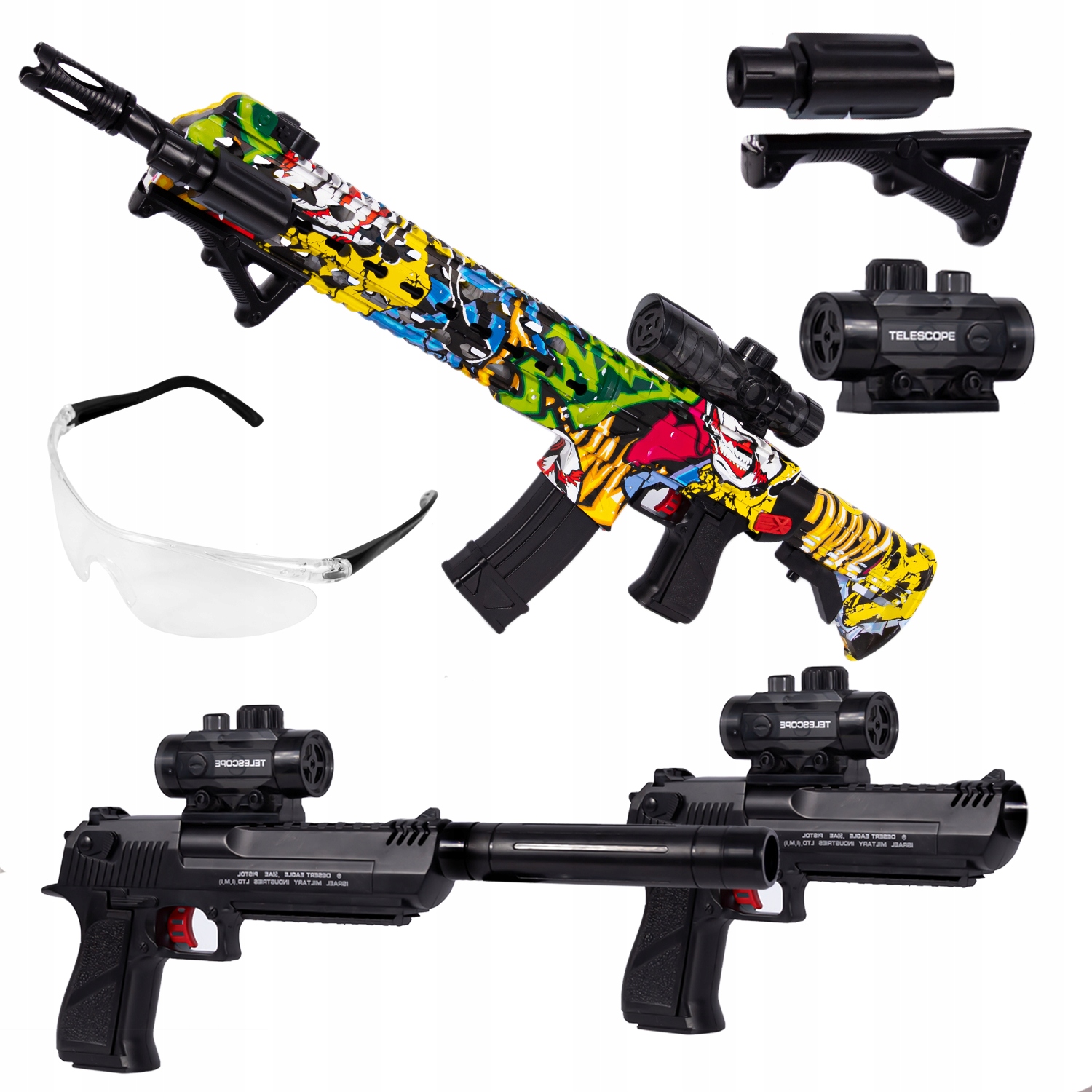 

Karabin Pistolet 2w1 Automat Na Kulki Żelowe laser
