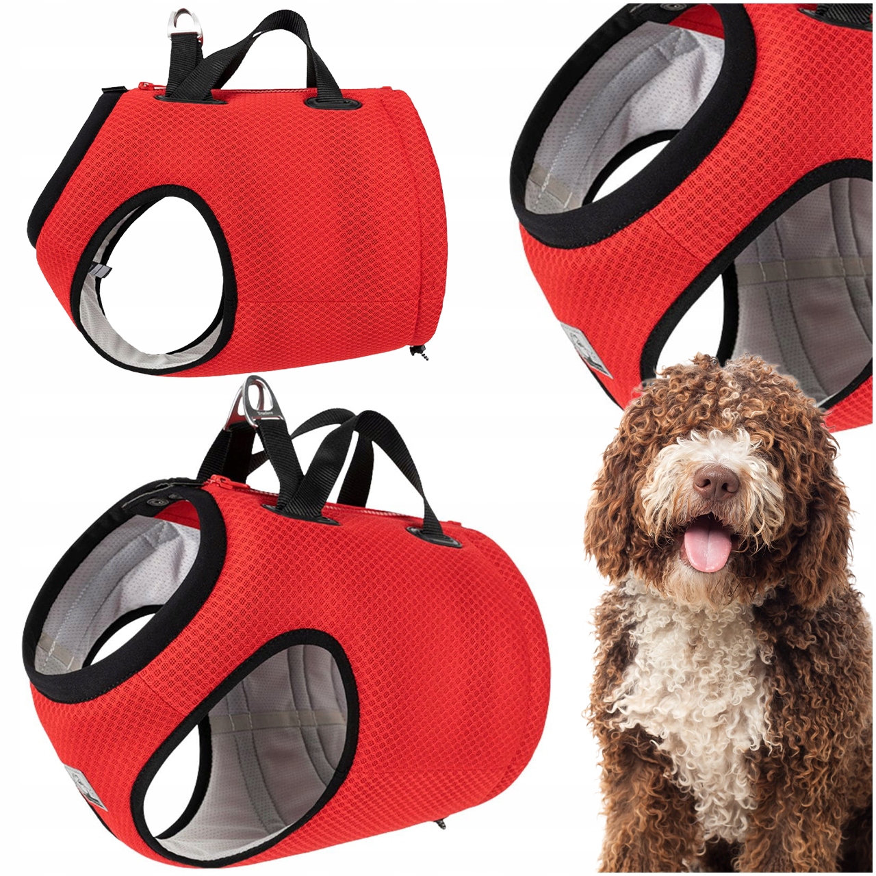 Levně Postroj Do Auta Pro Psa S Atestem Truelove Expedition Červený