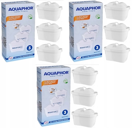 9x Wkład Filtr Aquaphor Maxfor do Brita Maxtra