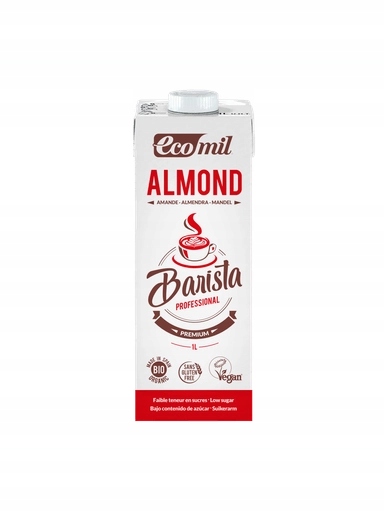 4x Ecomil Mandlový nápoj pro baristy (1 l) Bio