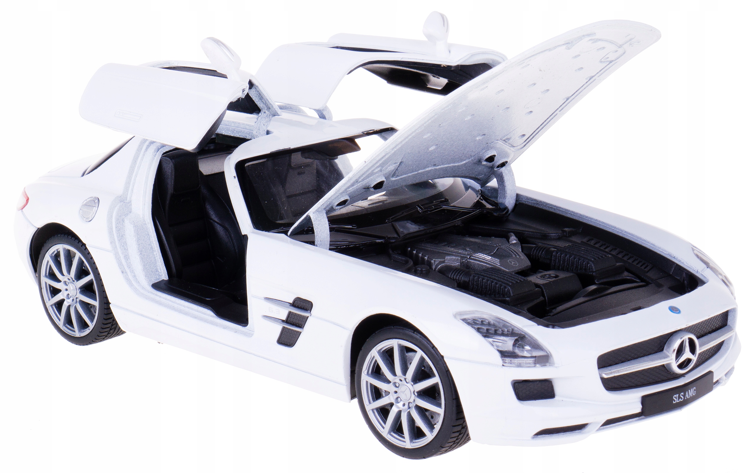 Mercedes-benz Sls Amg Model Kov Welly 1:24 Bílá
