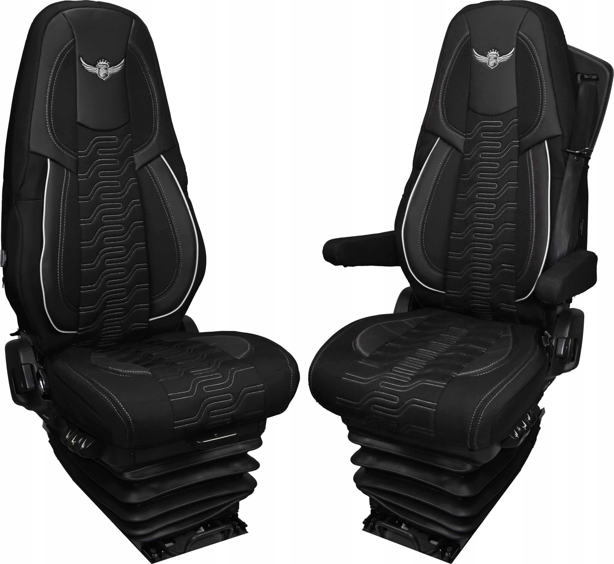 Pokrowce na fotele Royal Premium Volvo Fh, FH16, Fmx, Fm od 2013 Szary