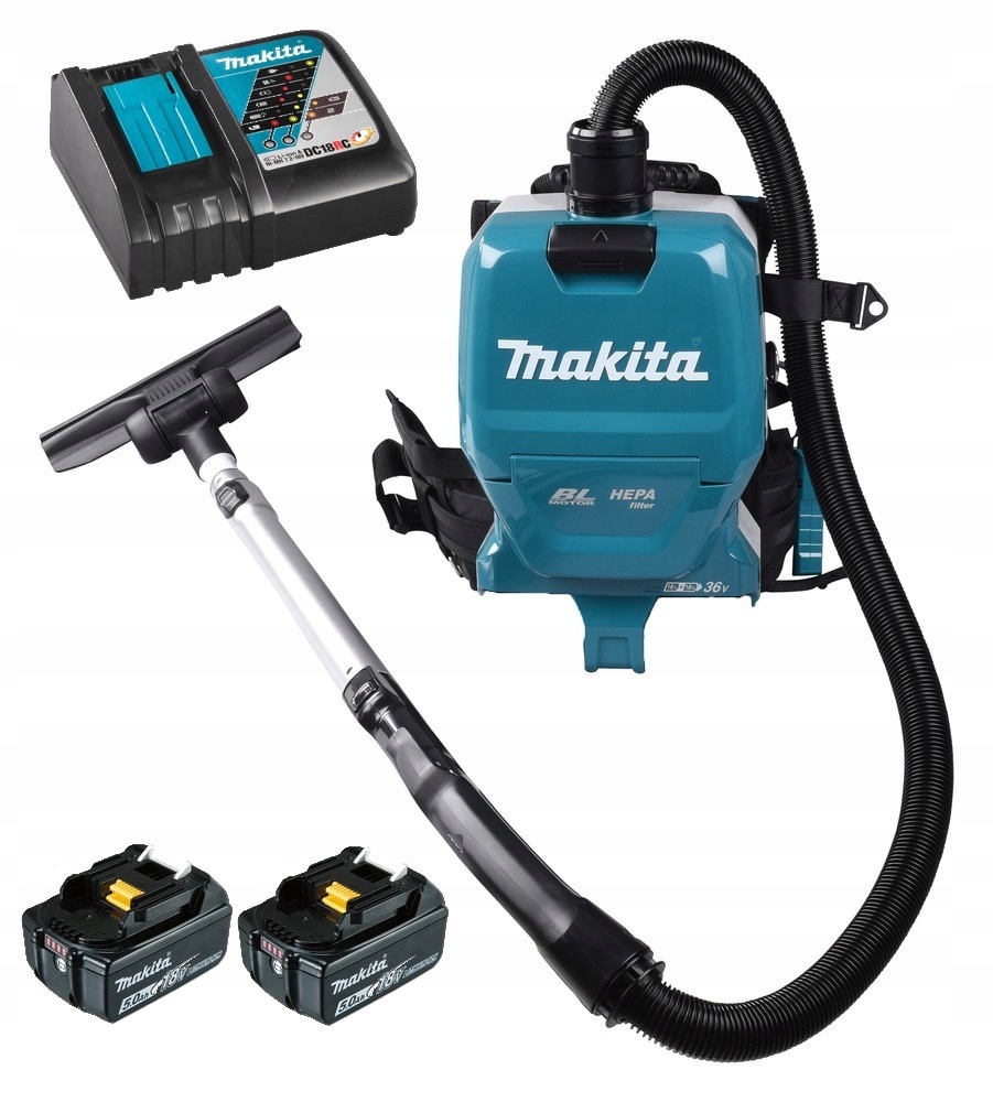 Makita Akumulatorowy Odkurzacz Plecakowy Lxt 2x5Ah BL1850 DC18RC DVC261ZX11