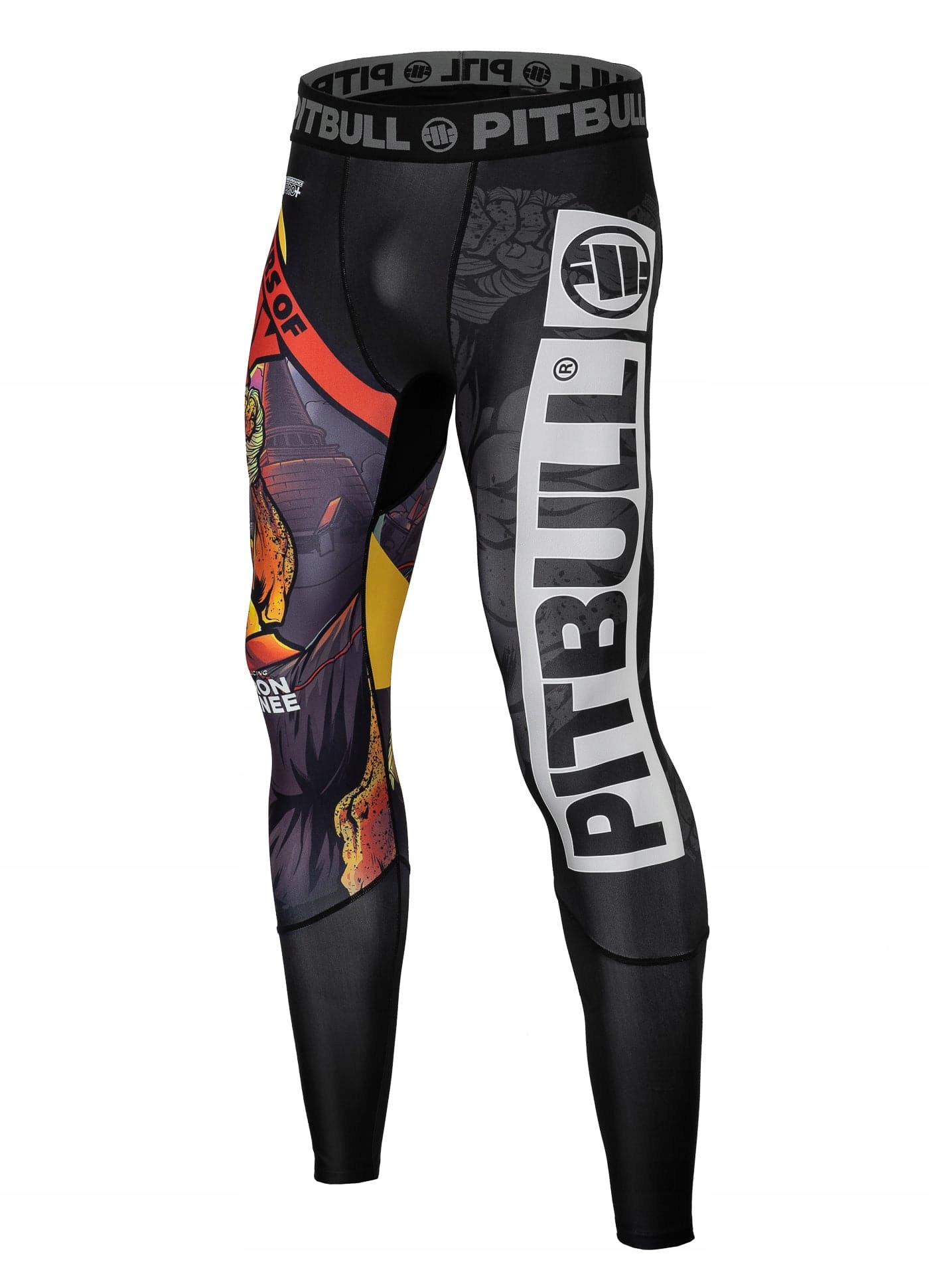 MĘSKIE LEGGINSY KOMPRESYJNE PIT BULL MUAY THAI L Kod producenta 972246900003 LEGGINSY MUAY THAI