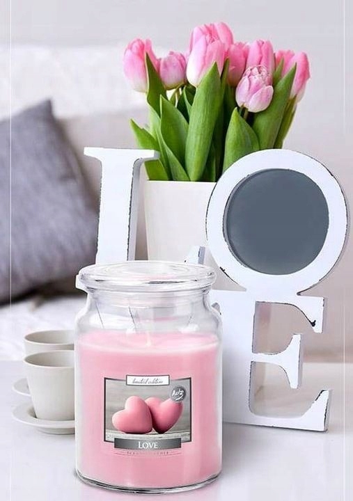 ŚWIECA ZAPACHOWA ŚWIECZKA SZKŁO 100H LOVE PREZENT Kod producenta SND99-105