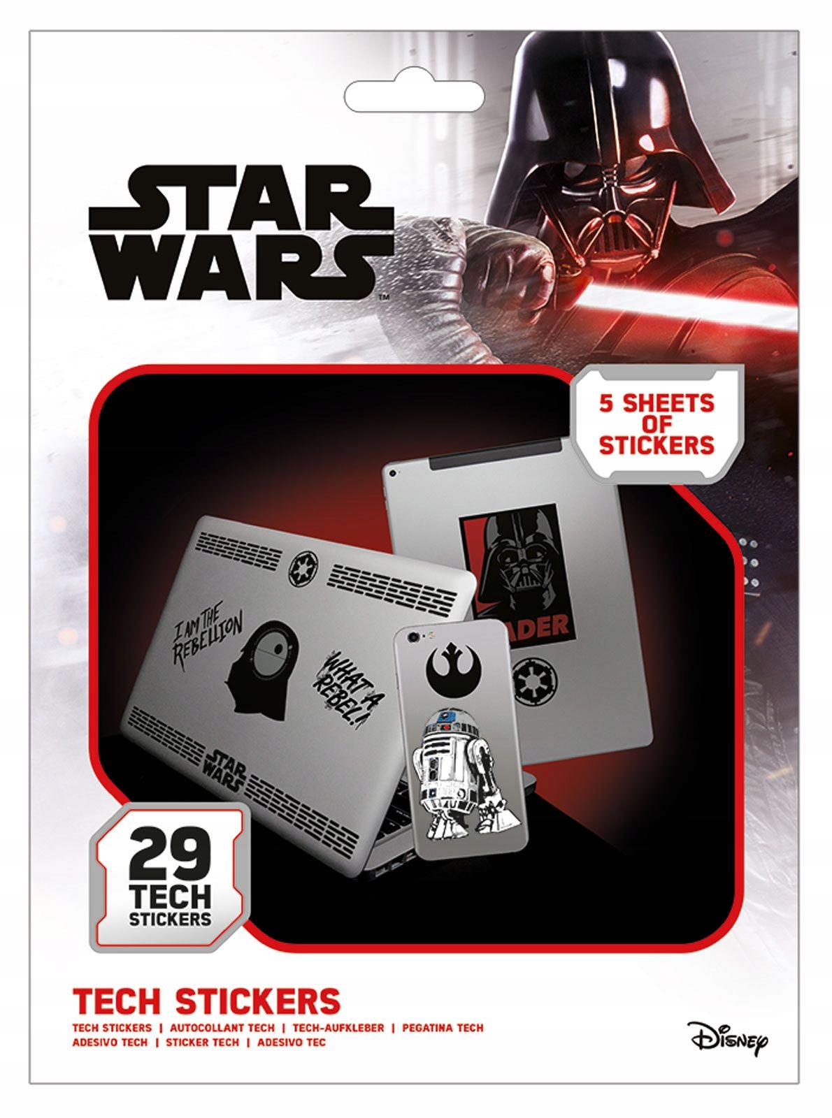 

Naklejki na laptopa Star Wars Force Vader filmowe